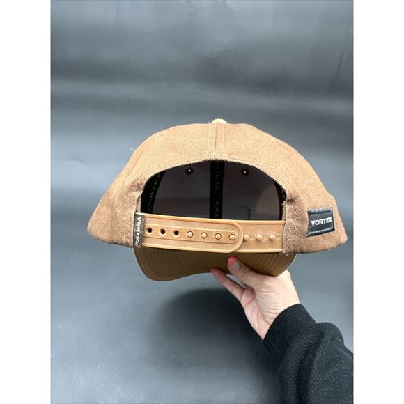 Vortex Optics Go Big Patch Cap - Tan & Brown Snapback Adjustable Hat - Picture 4 of 6